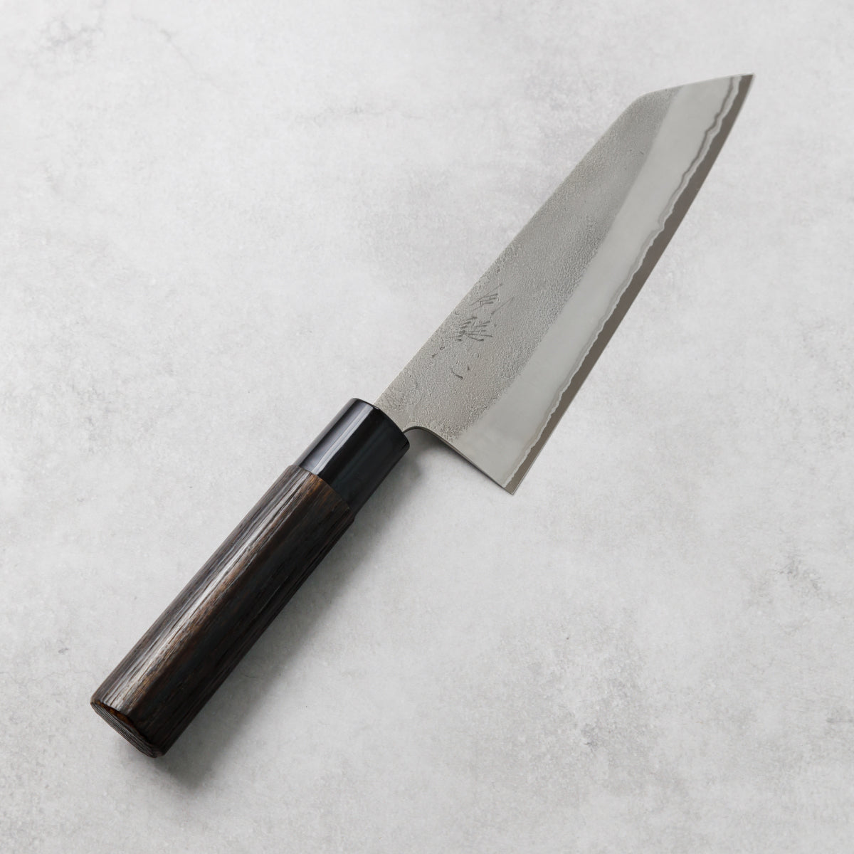 剣謙心 Santoku Knife 165mm – Versatile Double-Bevel Chef’s Knife | White #2 Steel Core | Handmade in Tsubame-Sanjo
