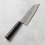 剣謙心 Santoku Knife 165mm – Versatile Double-Bevel Chef’s Knife | White #2 Steel Core | Handmade in Tsubame-Sanjo