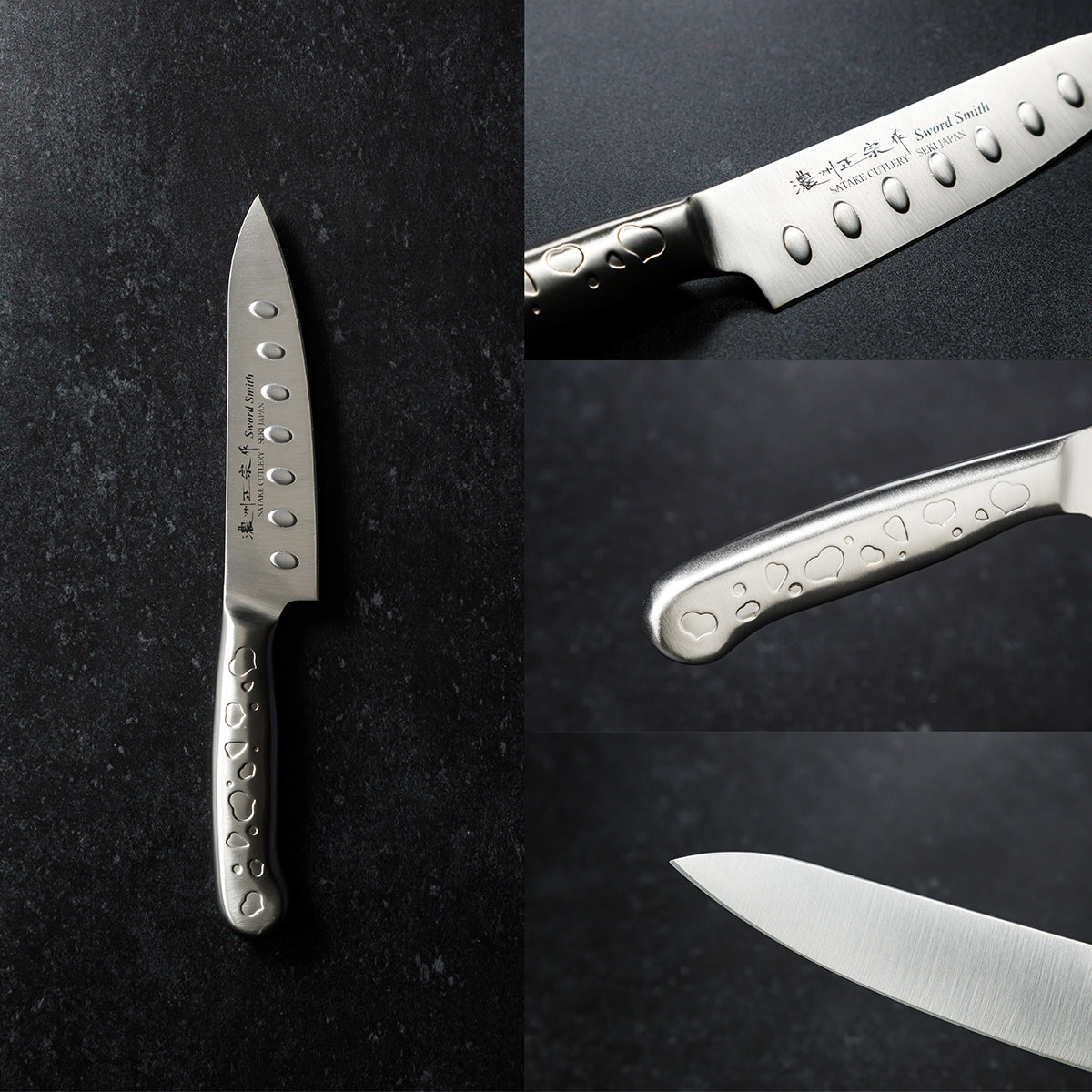 Petty Knife, 5.3 Inch Japanese knife, All stainless steel, 濃州正宗作, Kitchen Knife, HOUCHO