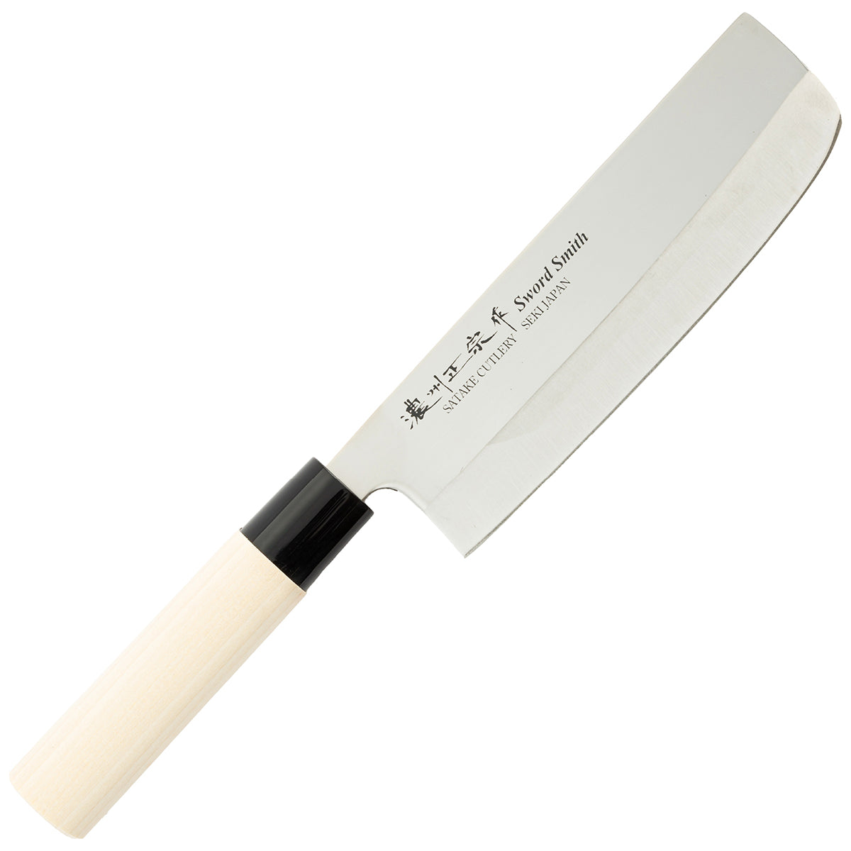 Vegetable Knife, 6.9 Inch Japanese knife, Stainless Steel, 濃州正宗作, Handle: Untreated natural wood, Kitchen Knife, HOUCHO