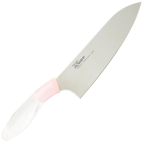 Santoku Knife, 6.7 Inch Japanese knife, stainless steel, 濃州正宗作, Handle: Acrylic, Kitchen Knife, HOUCHO