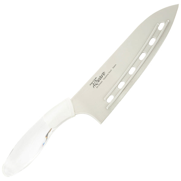 Perforated Knife, 6.7 Inch Japanese knife, stainless steel, 濃州正宗作, Handle: Acrylic, Kitchen Knife, HOUCHO
