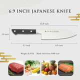 Santoku Knife, 6.9 Inch Japanese knife, 濃州正宗作, Stainless Steel, Kitchen knife, HOUCHO
