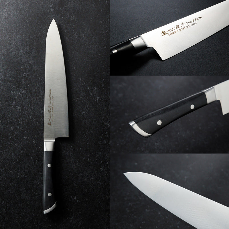 Chef Knife, 8.5 Inch Japanese knife, 濃州正宗作, Seamless handle knife, Kitchen knife, HOUCHO