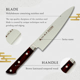 Chef Knife, 7.3 Inch Japanese knife, 濃州正宗作, Stainless Steel, Kitchen knife, HOUCHO