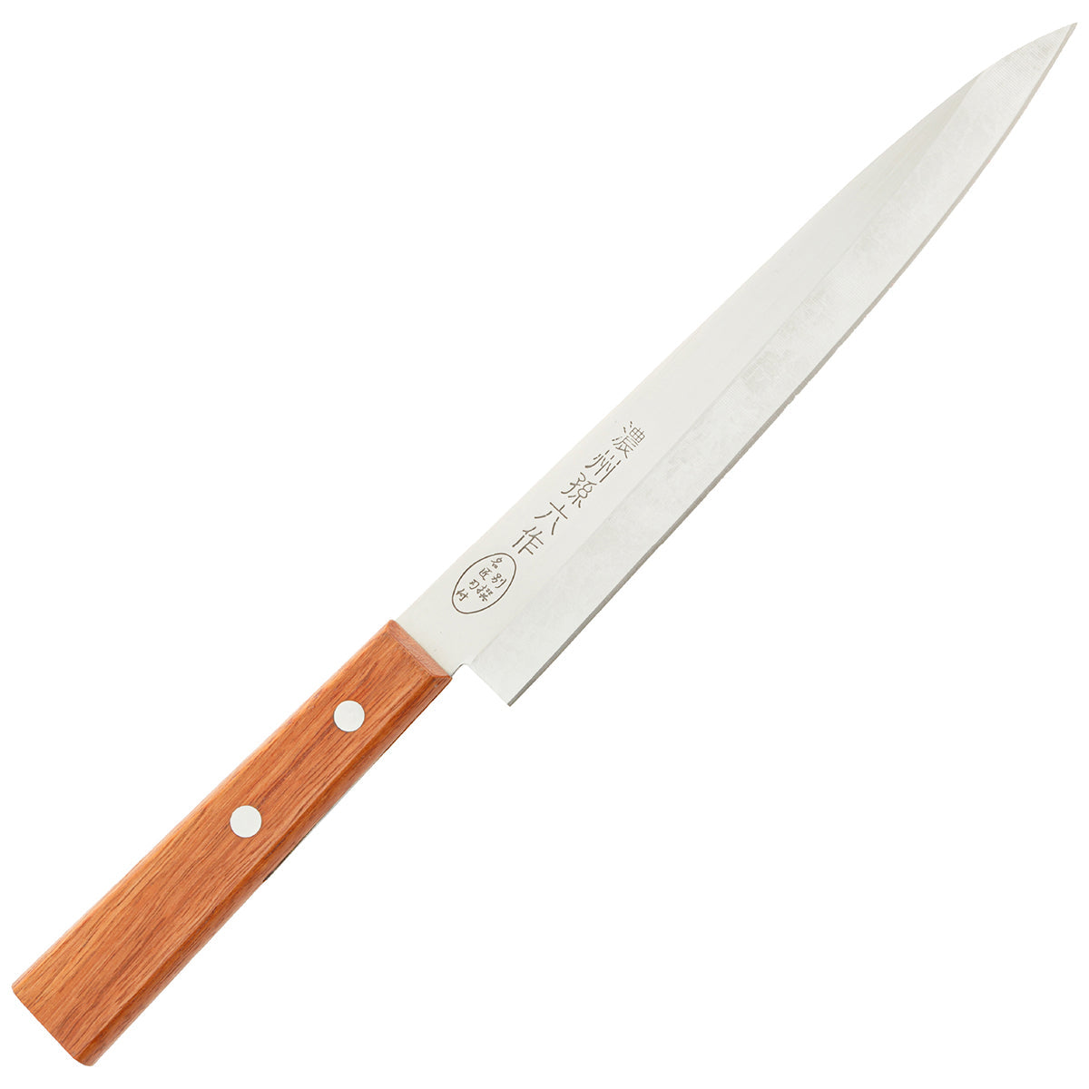 Sashimi Knife, 7.9 Inch Japanese knife, Stainless Steel, 濃州孫六作, Handle: Natural wood, Kitchen Knife, HOUCHO