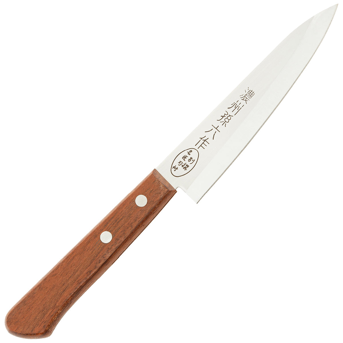 Petty Knife, 4.7 Inch Japanese knife, Stainless Steel, 濃州孫六作, Handle: Natural wood, Kitchen Knife, HOUCHO