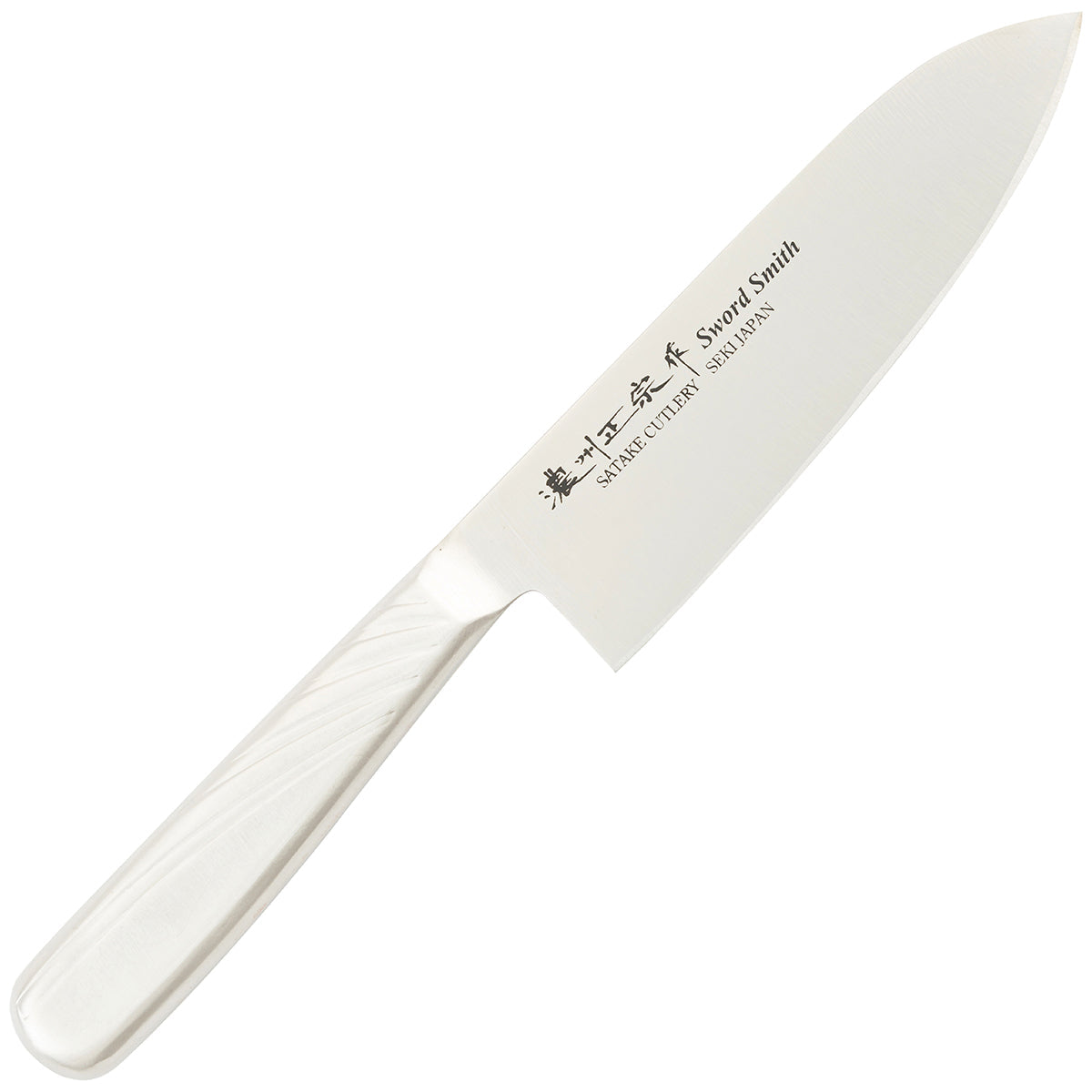 Santoku Knife, 6.7 Inch Japanese knife, All stainless steel, 濃州正宗作, Kitchen Knife, HOUCHO