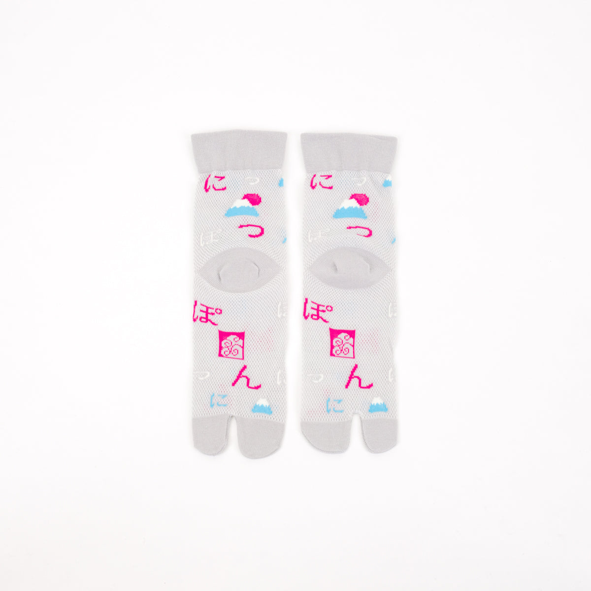 Tabi Socks - Kanoko Fujisan, Gray / mid calf