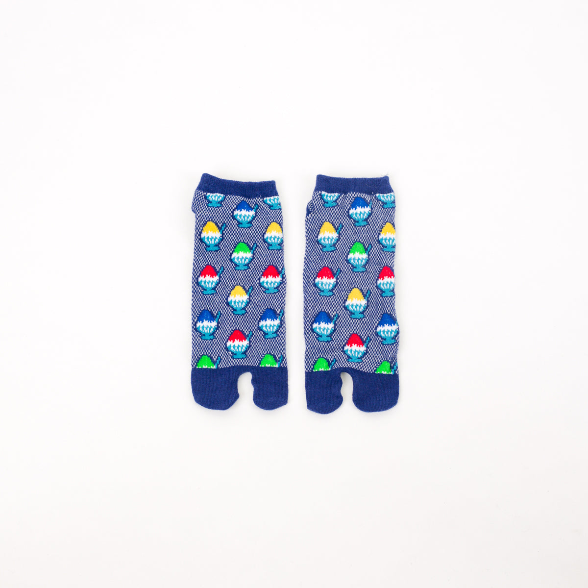 Tabi Socks - Natsuirokanoko Kakigori, Blue / ankle