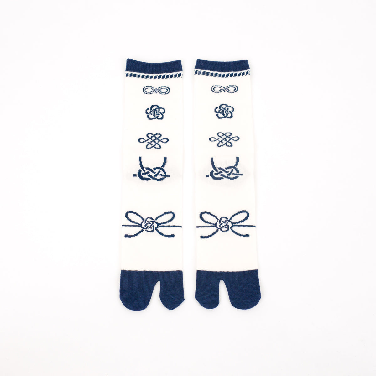 Tabi Socks - Mizuhiki, Blue / mid calf