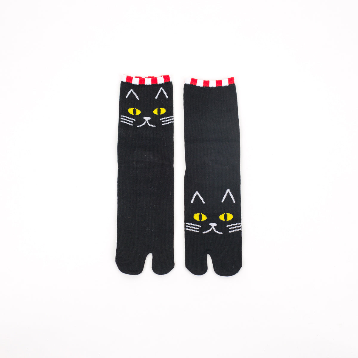 Tabi Socks - Kuroneko, Red / mid calf