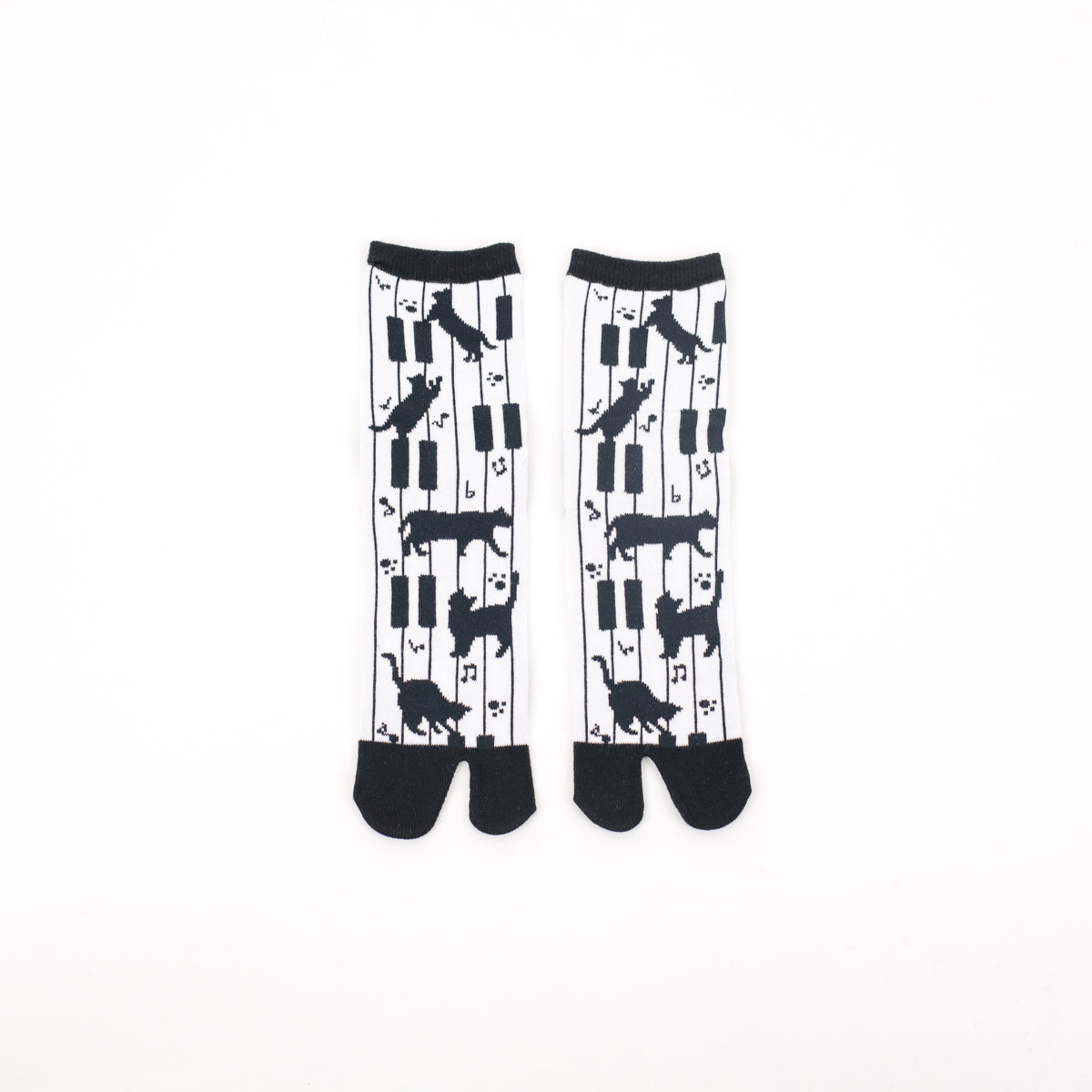 Tabi Socks - Piano Neko / mid calf