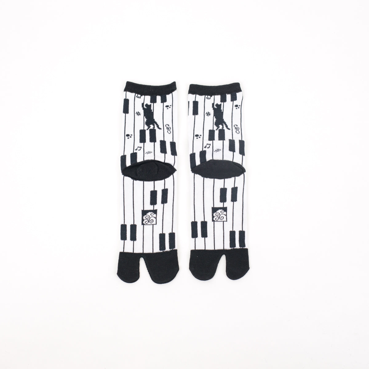 Tabi Socks - Piano Neko / mid calf