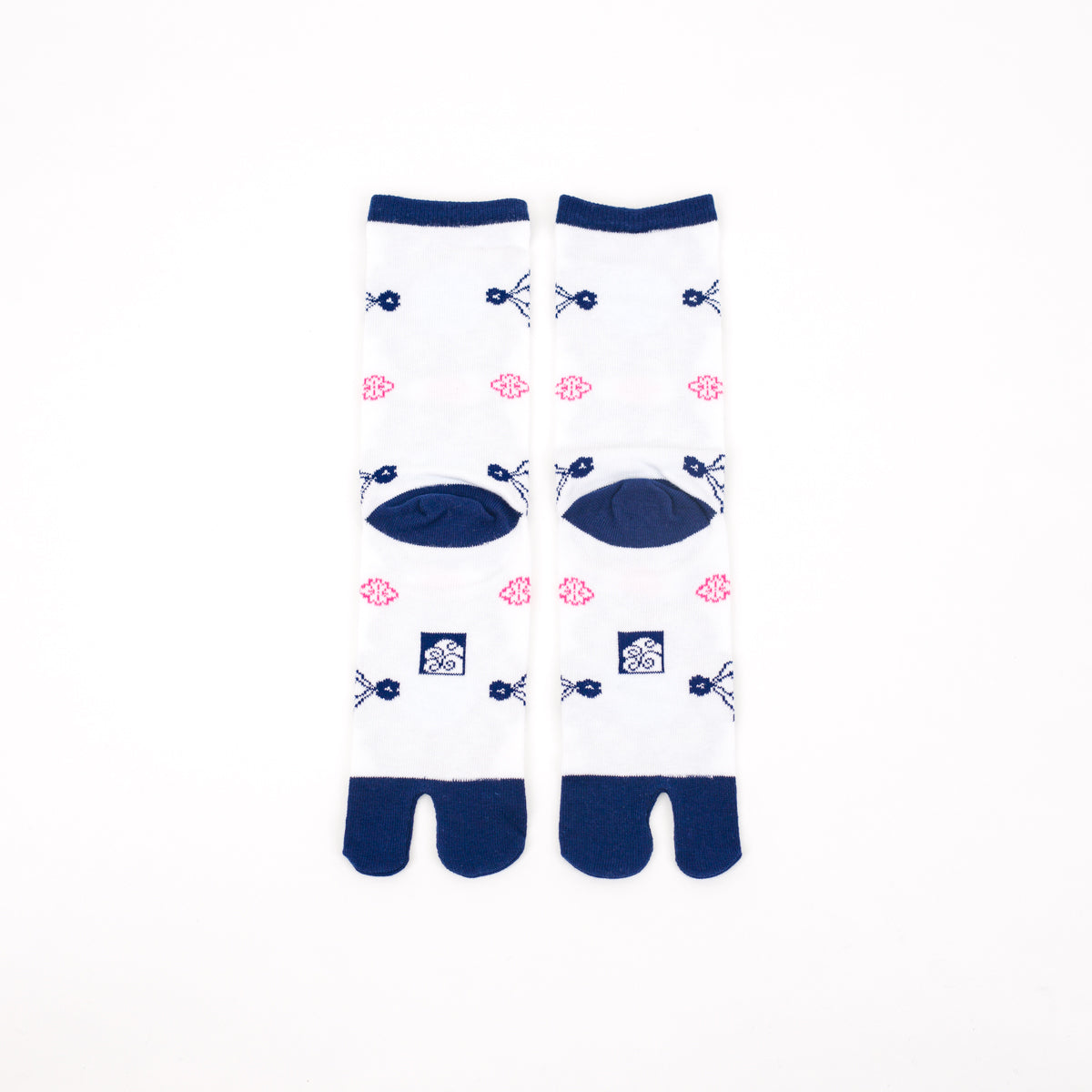 Tabi Socks - Toruta Hanabishi, Blue / mid calf
