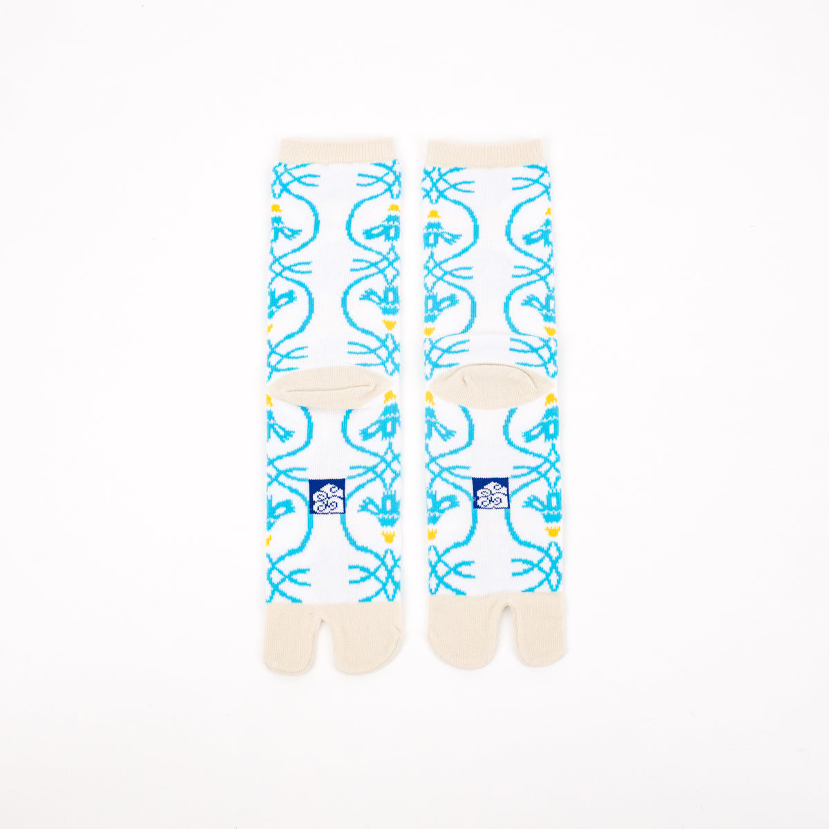Tabi Socks - Toruta Kiku, Beige / mid calf