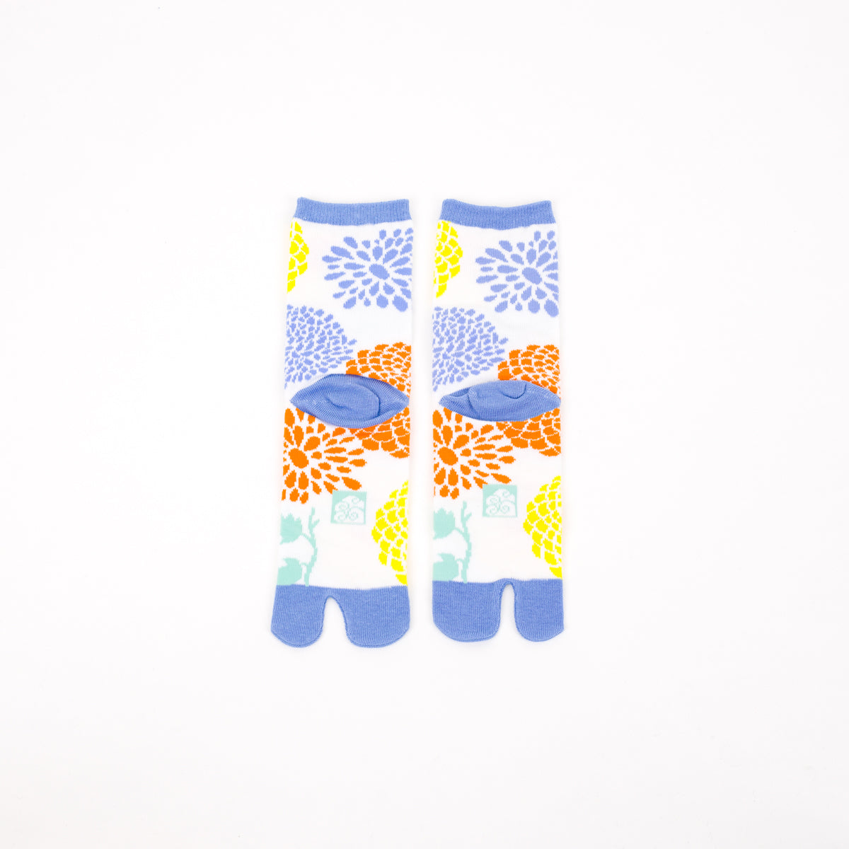 Tabi Socks - Atsume Kikutabi, Blue / mid calf