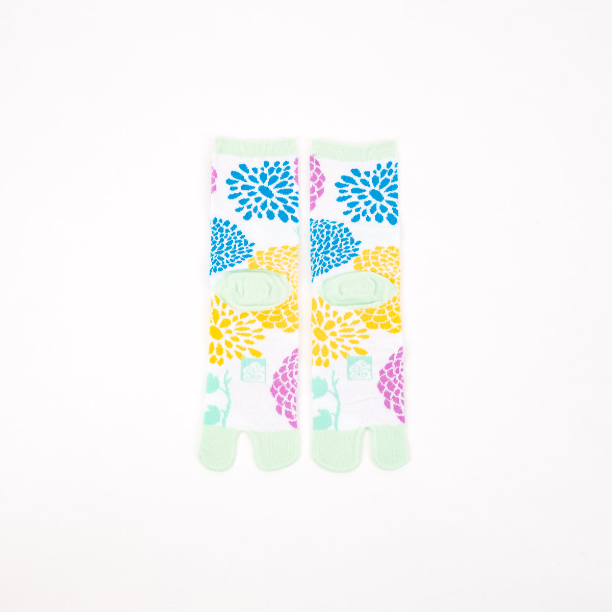 Tabi Socks - Atsume Kikutabi, Light Green / mid calf