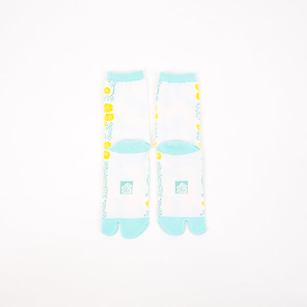 Tabi socks Shirotsumekusatabi Light blue mid calf