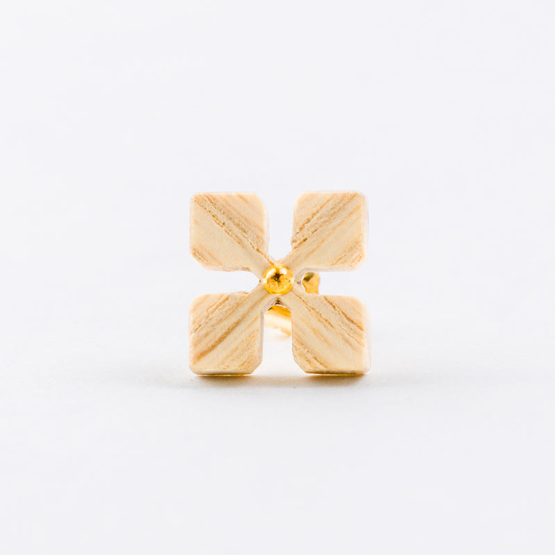 Hana Earrings White Ash Gold 14Kgf
