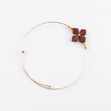 Hana Wire Bracelet Rosewood Gold-Plating