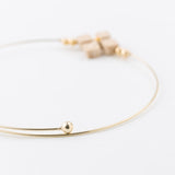 Hana Wire Bracelet White Ash Gold Gold-Plating